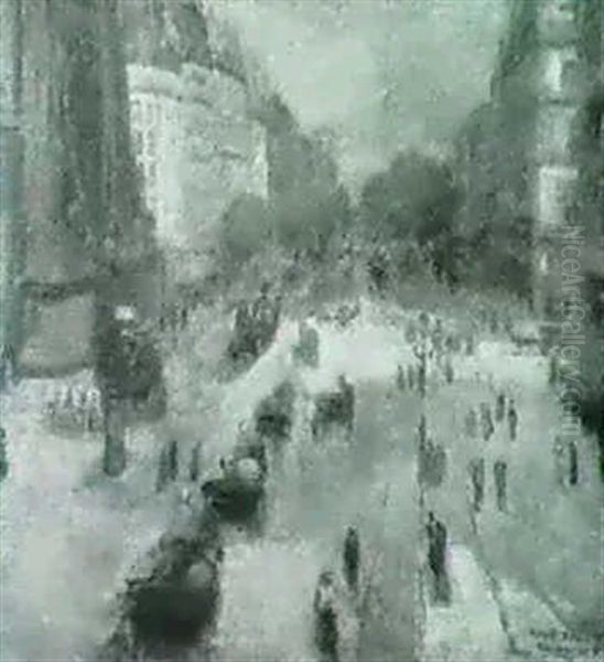 Porte St. Denis, Paris Oil Painting by William Schumacher