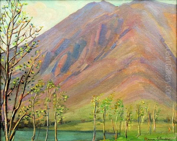 High Sierras, Virginia Lake Oil Painting by Donna N. Schuster