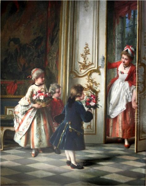 The Posy Oil Painting by Wilhelm Schuetze