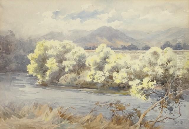 Yarra River Oil Painting by Emma Minnie Boyd