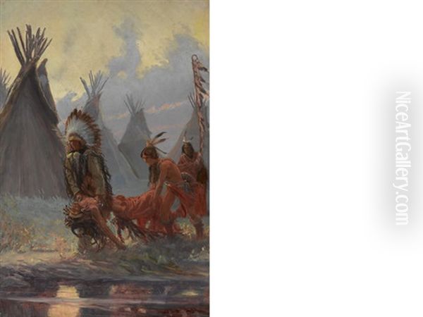 The Ceremony Oil Painting by Remington Schuyler