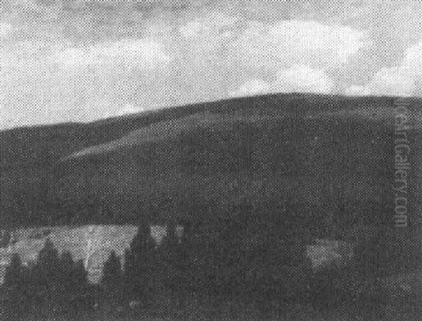 Purple Hills Oil Painting by Andrew Thomas Schwartz