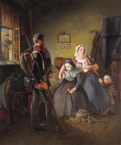 Die Letzten Gruse Oil Painting by Robert Schwedler