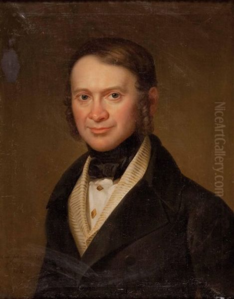 Herrenportrat Oil Painting by Karl Gottlieb Schweikart