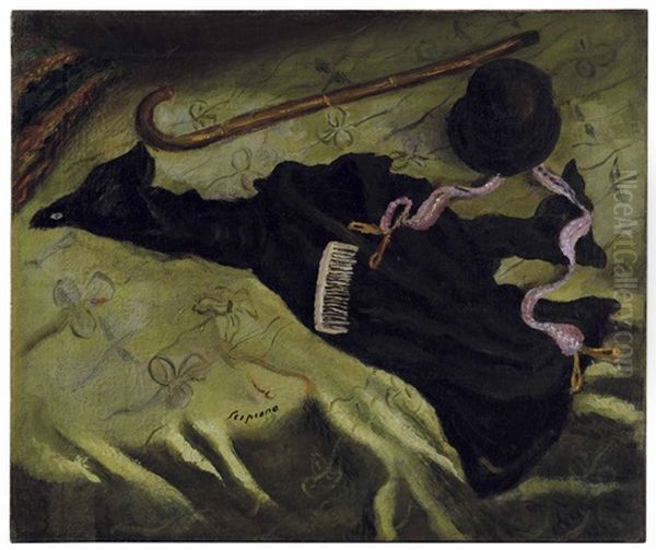 Natura Morta Con Tubino Oil Painting by Gino Bonichi Scipione