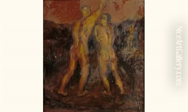 Etude Pour Gli Uomini Che Si Voltano Oil Painting by Gino Bonichi Scipione