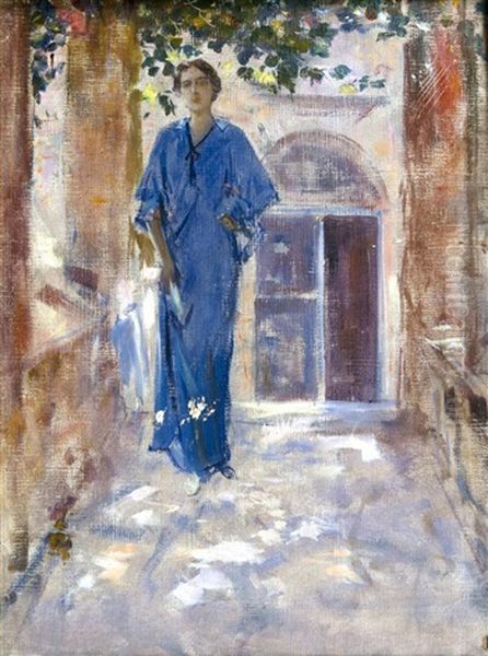 Nel Chiostro Oil Painting by Pietro Scoppetta