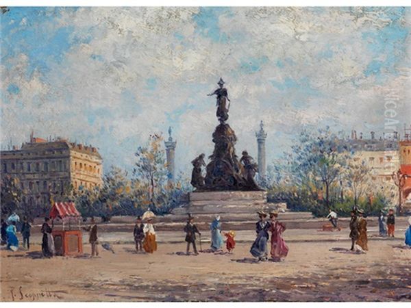 Ansicht Von Paris Oil Painting by Pietro Scoppetta