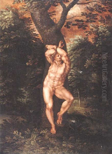 Saint Sebastien Oil Painting by Jan Van Scorel