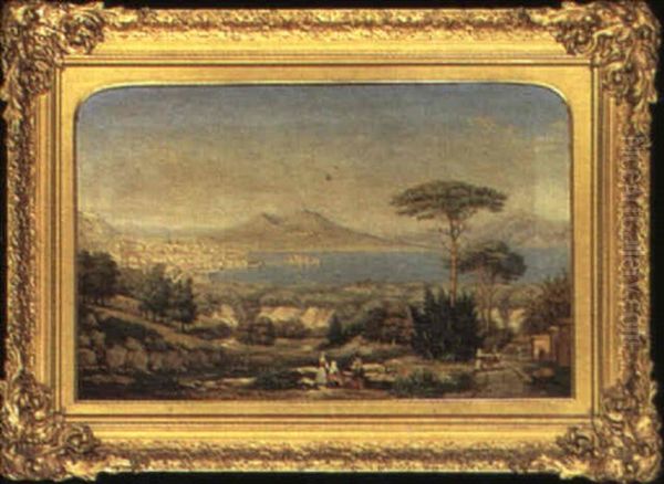 The Bay Of Naples Oil Painting by George Gilbert, Sir Scott