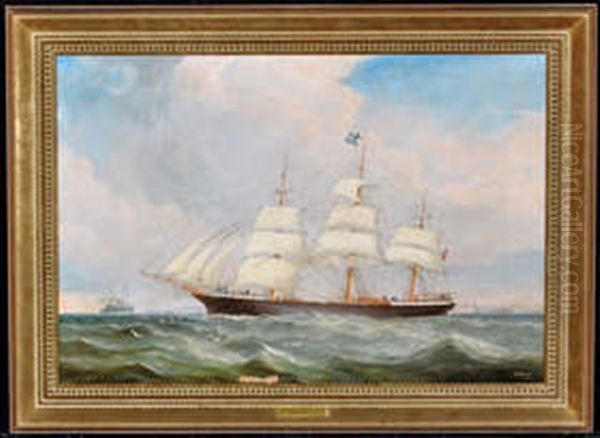 Iron Clipper Ship ''ambrose'' Oil Painting by John Scott
