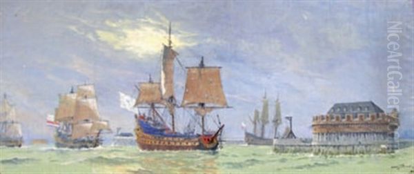 Apres La Bataille Oil Painting by Albert Sebille