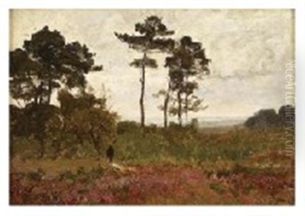 Woods With People Oil Painting by Paul Sebilleau