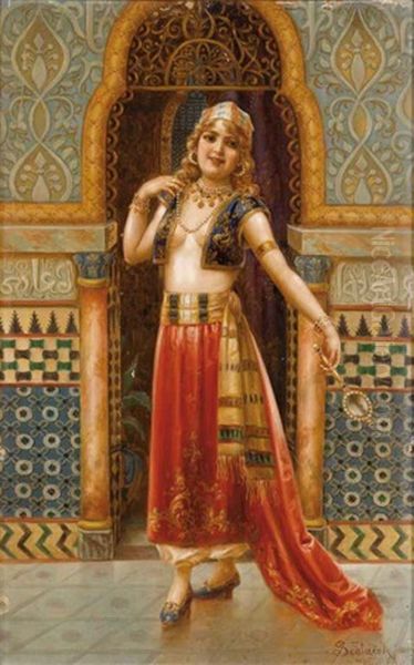 Jeune Danseuse Orientale Oil Painting by Joseph Sedlacek