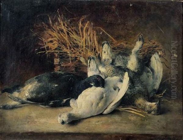 Nature Morte Au Gibier Oil Painting by Lothar von Seebach