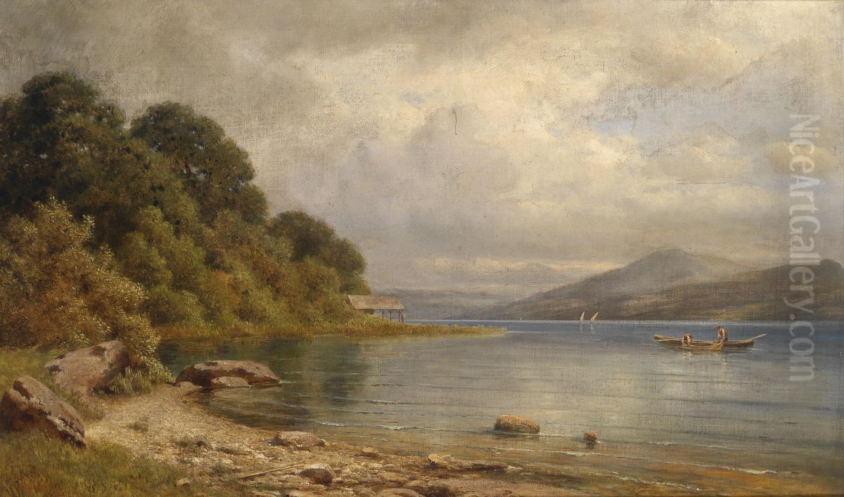 Der Worthersee Bei Velden Oil Painting by Gottfried Seelos
