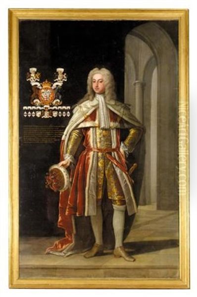 Portrait Of Thomas Fermor, 1st Earl Of Pomfret Oil Painting by Enoch Seeman