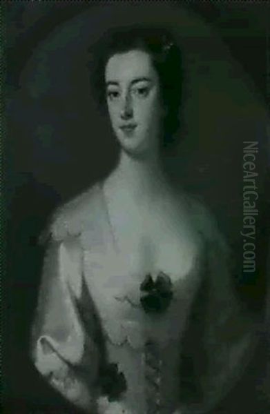 Portrait Of A Lady, Said To Be Jane Middleton Oil Painting by Enoch Seeman