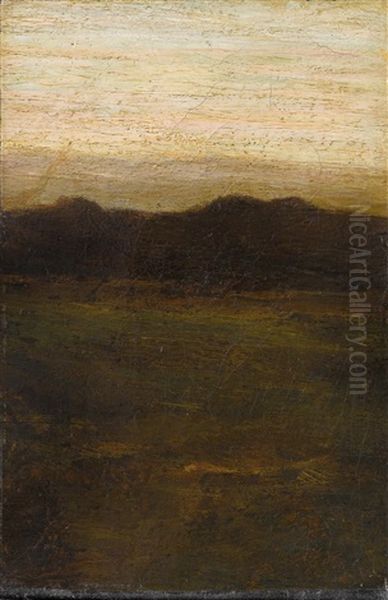 In Der Abenddammerung Oil Painting by Giovanni Segantini