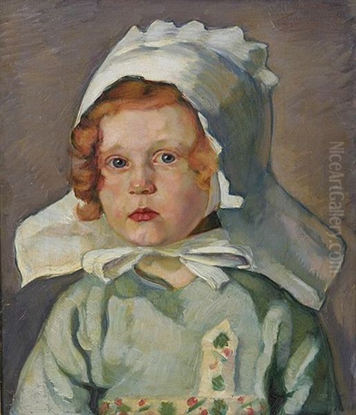 Bildnis Der Tochter Lilli Als Kind Oil Painting by Karl Eugen Segewitz