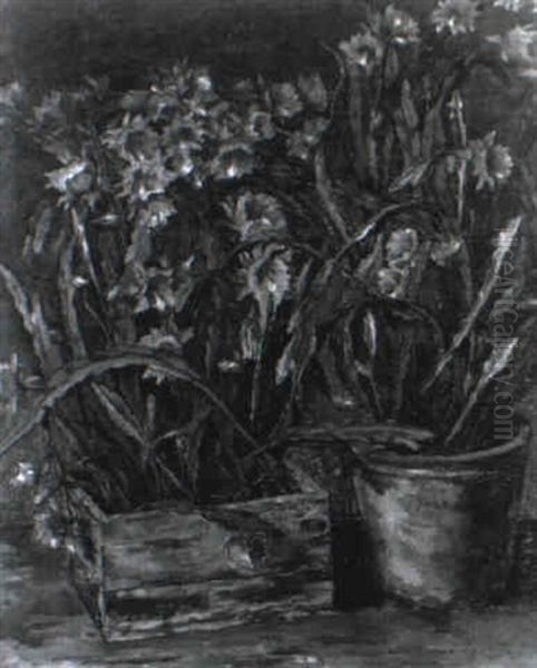 Stilleben Mit Bluhenden Kakteen Oil Painting by Karl Eugen Segewitz