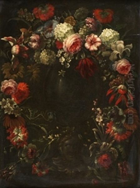 Orla De Flores Oil Painting by Daniel Seghers