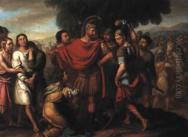 Der Grosmut Des Scipio Oil Painting by Andreas von Seidl