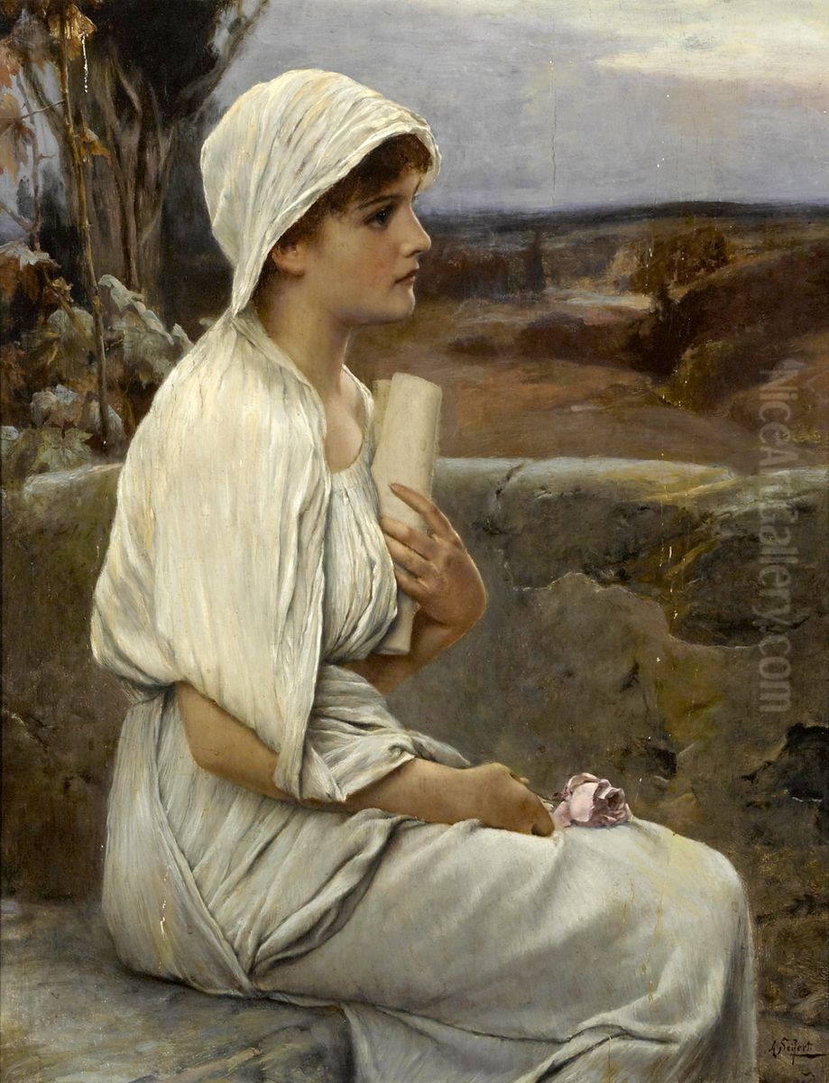 Hypatia Oil Painting by Alfred Seifert