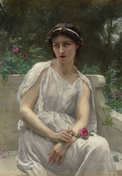 The Red Rose Oil Painting by Guillaume Seignac