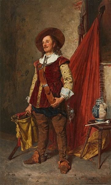 Soldier Of The Thirty Years' War Oil Painting by Carl Seiler