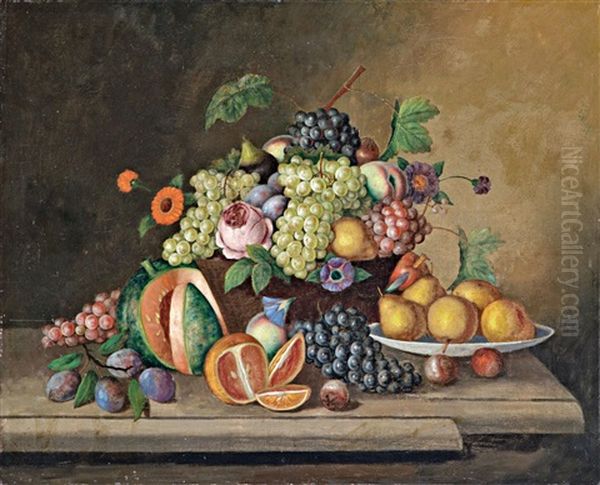 Gyumolcscsendelet Oil Painting by Georg (Johann G.) Seitz