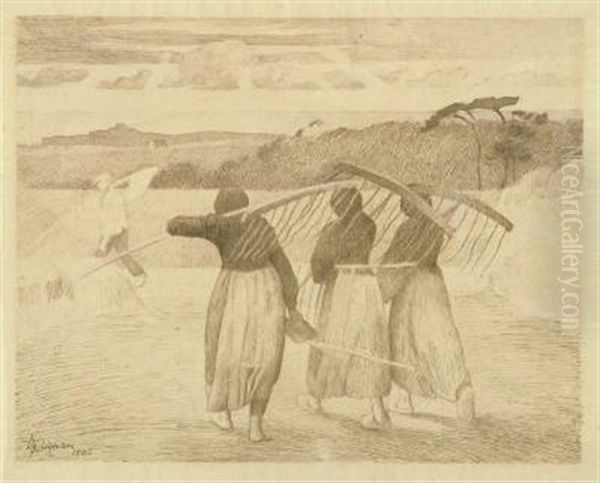 Heimkehr Von Der Ernte Oil Painting by Adalbert Franz Seligmann