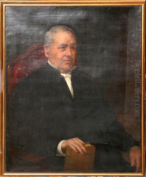 Portrait Of A Man Oil Painting by Lars Gustav Sellstedt