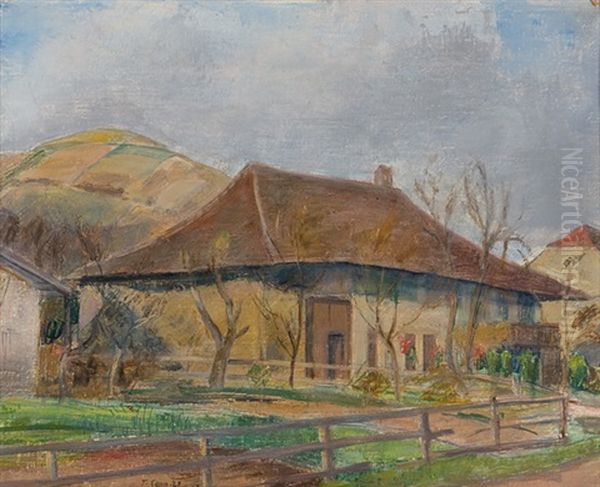 Bauernhaus Oil Painting by Traugott Senn