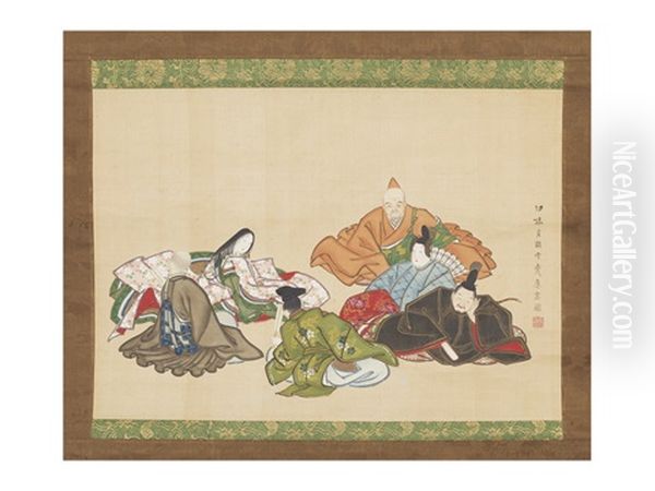 Rokugen Oil Painting by Tsukioka Sessai