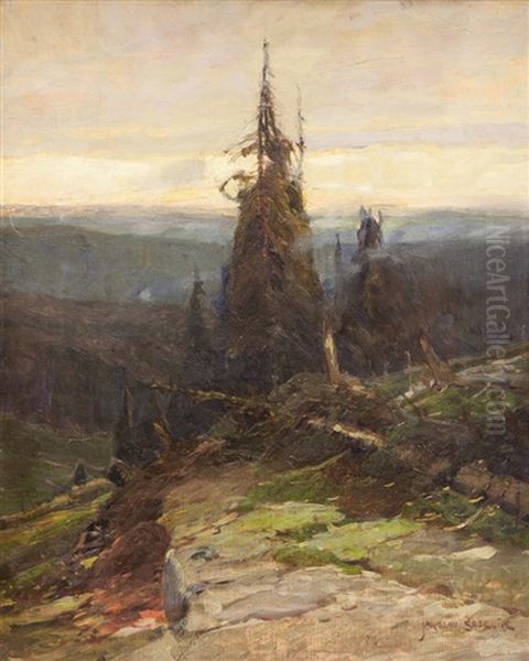 Horsky Polom Oil Painting by Jaroslav Setelik