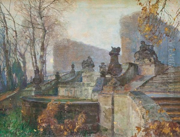 Zamecka Zahrada Oil Painting by Jaroslav Setelik