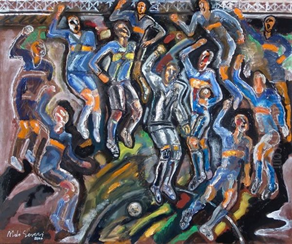Por Siempre Boca Juniors Oil Painting by Aldo Severi