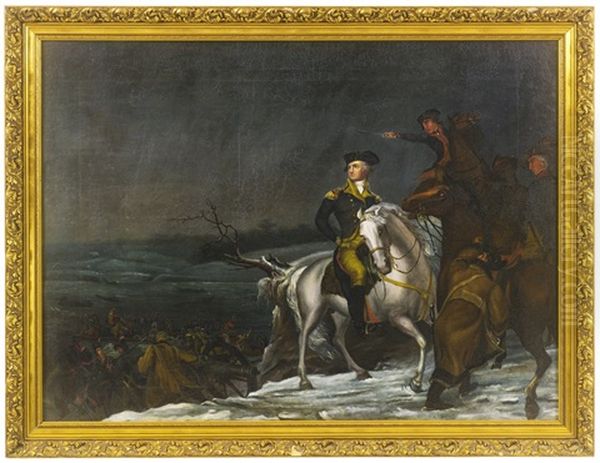 Painting Of Washington's Passage Of The Delaware, After Thomas Sulley Oil Painting by Samuel Hayden Sexton