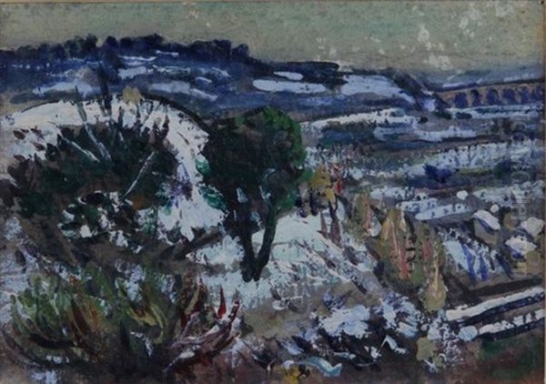 Neige A Saint Chamas Oil Painting by Rene Seyssaud