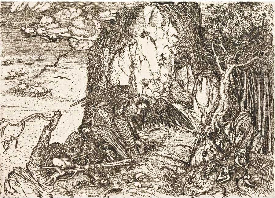 L'isola Delle Arpie Oil Painting by Cino Bozzetti