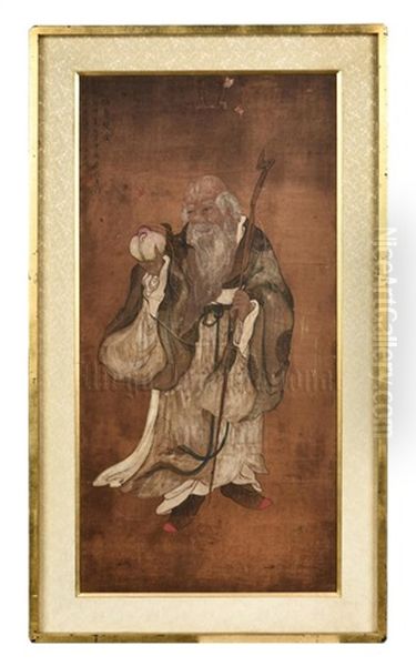 Shoulao Oil Painting by Shangguan Zhou