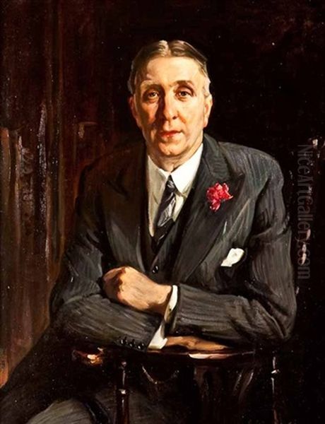 Portrait W.t. Doherty, Esq., J.p. Oil Painting by William Somerville Shanks