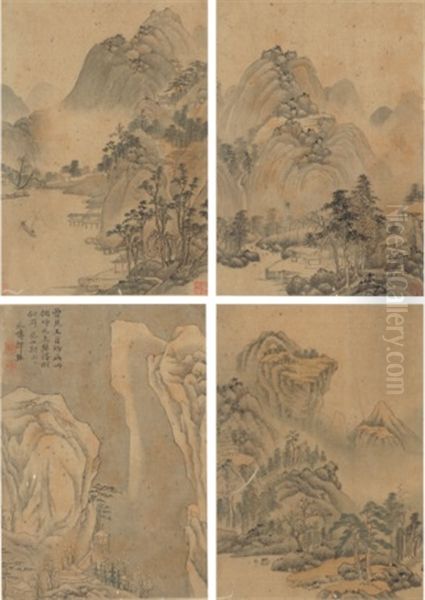 Landscapes After Song Masters Oil Painting by Shao Mi