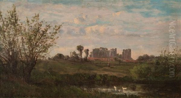 Landscape With Ruins Oil Painting by Frank Henry Shapleigh