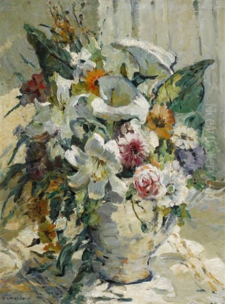 Still Life With Lilies Oil Painting by Dorothea Sharp