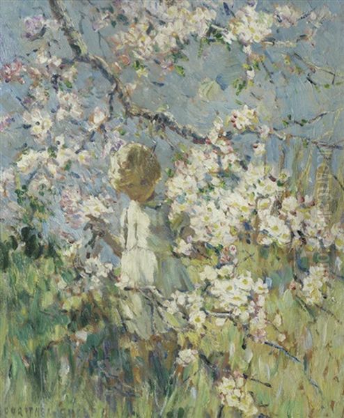 Picking Blossom Oil Painting by Dorothea Sharp