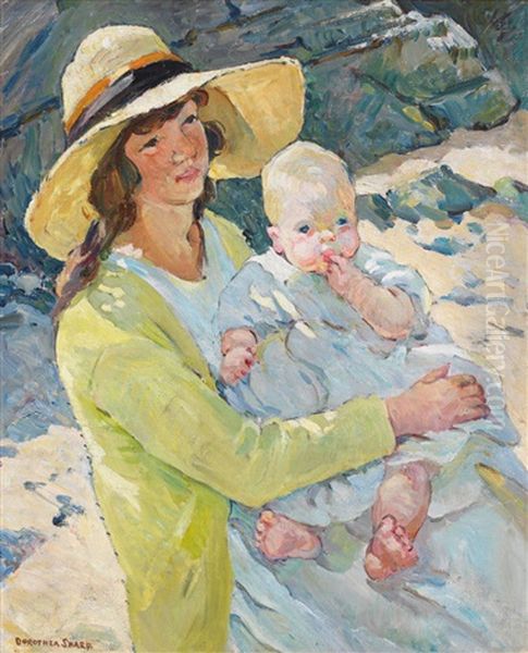 Mother And Child Oil Painting by Dorothea Sharp