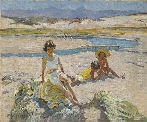 On The Shore Oil Painting by Dorothea Sharp