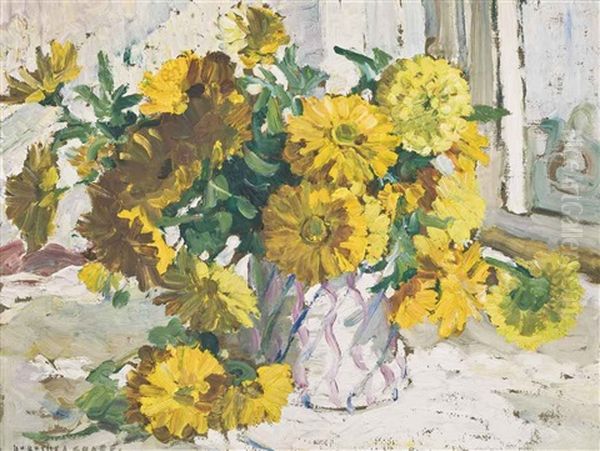 Marigolds Oil Painting by Dorothea Sharp